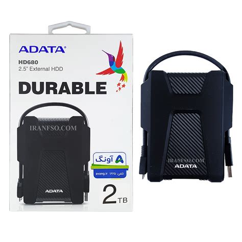 هارد HDD لپ تاپ 2 ترابایت Adata HD680 Durable External مشکی گارانتی