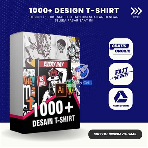 Jual Desain Template Kaos Distro Koleksi 1000 Design Format Cdr