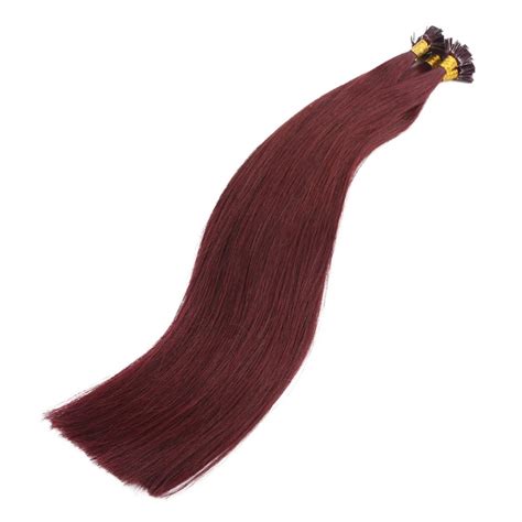 Inch Flat Tip Human Hair Extension Silky Straight Ombre Prebonded