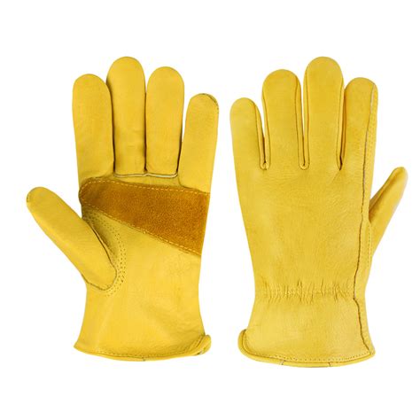 Heavy Duty Leather Gardening Work Outdoor Gloves Men Women Thorn Proof