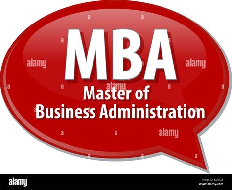 Word Speech Bubble Illustration Of Business Acronym Term Mba Master Of