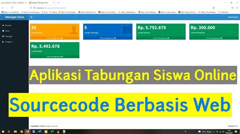 Source Code Aplikasi Tabungan Siswa Online Berbasis Web YouTube