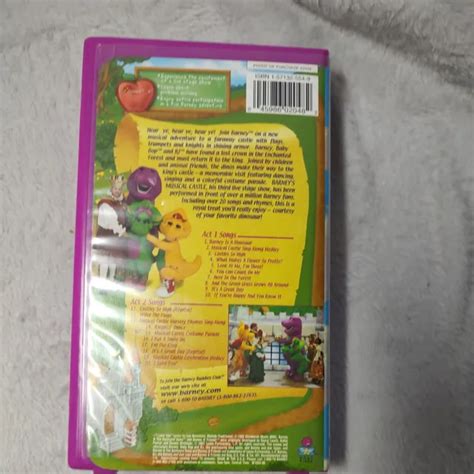 BARNEY S MUSICAL CASTLE Live VHS Video Tape RARE Sing Along Songs 70