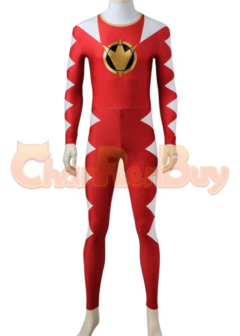 Red Dino Ranger Costume Power Rangers Dino Thunder Cosplay Suit