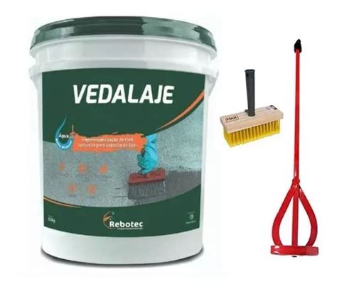 Kit Vedalaje Rebotec Impermeabilizante 15 Kg Parcelamento Sem Juros