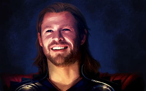 Online Crop Hd Wallpaper Look Smile Marvel Thor Chris Hemsworth