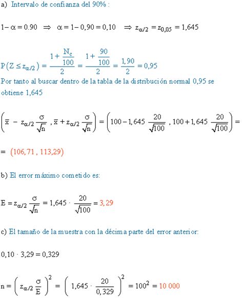 Estadística Inferencial Tamaño De La Muestra Intervalo De Confianza Para La Media Amplitud