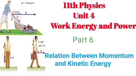 Th Physics Work Energy And Power Part Relation Between Momentum And