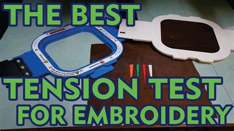 The Proper Tension Test For Embroidery Youtube