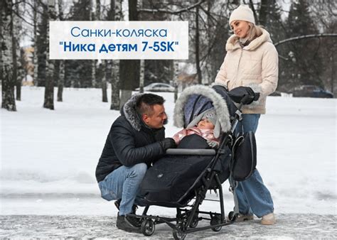 Санки-коляска Ника детям 7-5SK НД7-5SK/6 графитовый, с перекидной ...