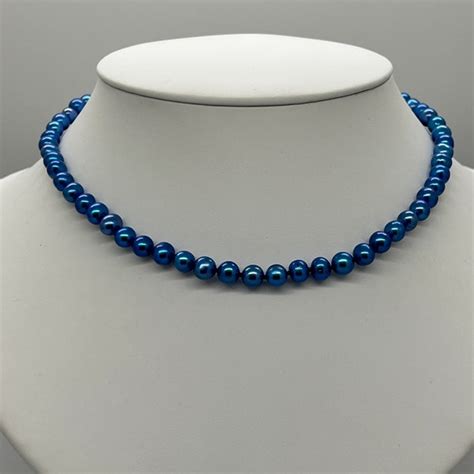 Royal Blue Pearls Etsy