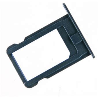 Tiroir porte carte sim tray noir compatible iphone 5 Pièces détachées