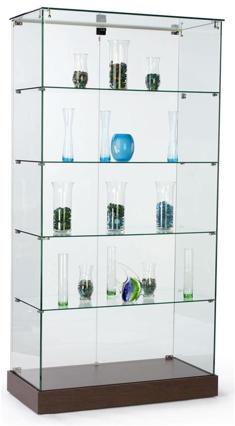 Frameless Tower Displays Free Standing Glass Showcases