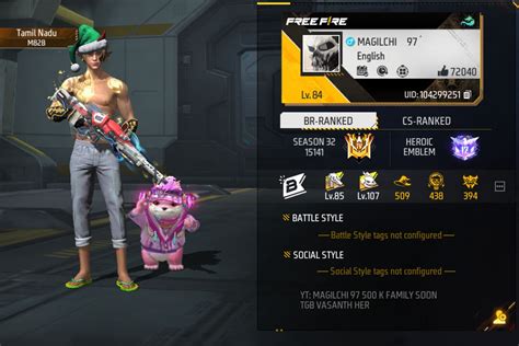 Magilchi Ffs Free Fire Max Id Stats K D Ratio Monthly Income