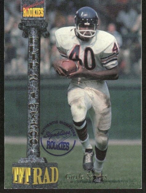 Signature Rookies Tetrad Flip Card Gale Sayers Tony Dorsett Auto