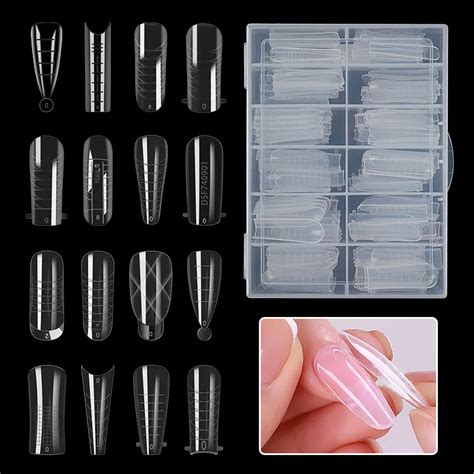 Pcs Dual Forms Nails Poly Building Gel Mold Nail Form Extension