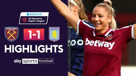 West Ham Women 1 1 Aston Villa Women Match Report And Highlights