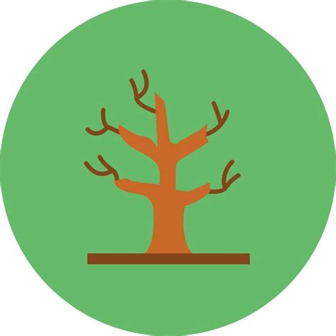 Premium Vector A Green Circle With A Tree On It