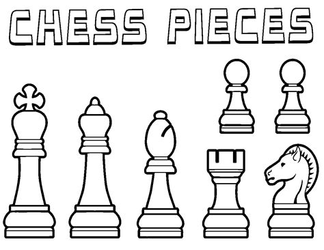 Шахматные фигуры раскраска для детей - 64 фото