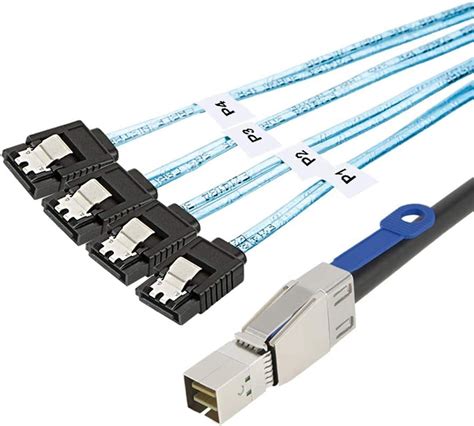 CableCreation SFF 8644 To 4 Sata 7 Pin Cable External Mini SAS HD SFF