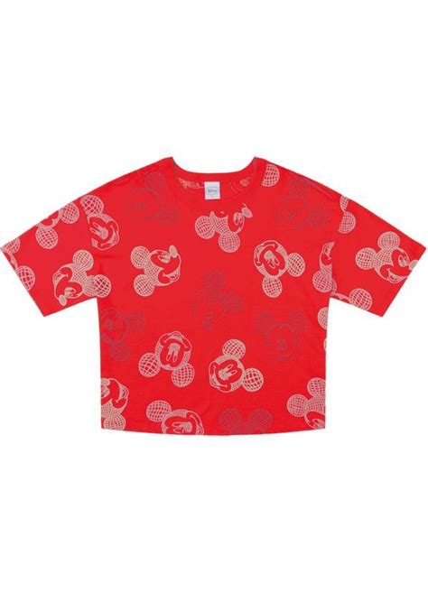 Blusa Feminina Estampa Rotativa Vermelho Disney