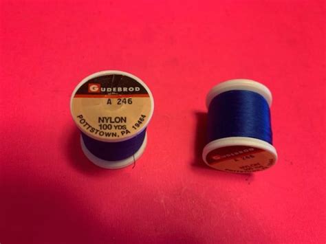 Gudebrod Nylon Rod Wrapping Thread Color No 246 Dark Blue 100 Yds