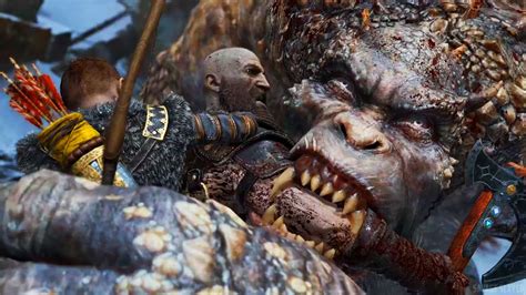 God Of War PC Ogre Bites Kratos Arms Ogre Boss Fight YouTube