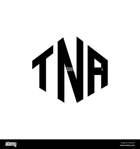 TNA letter logo design with polygon shape. TNA polygon and cube shape ...