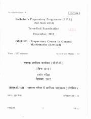 OMT-101.pdf - No. of Printed Pages : 16 OMT-101 Bachelor's Preparatory ...
