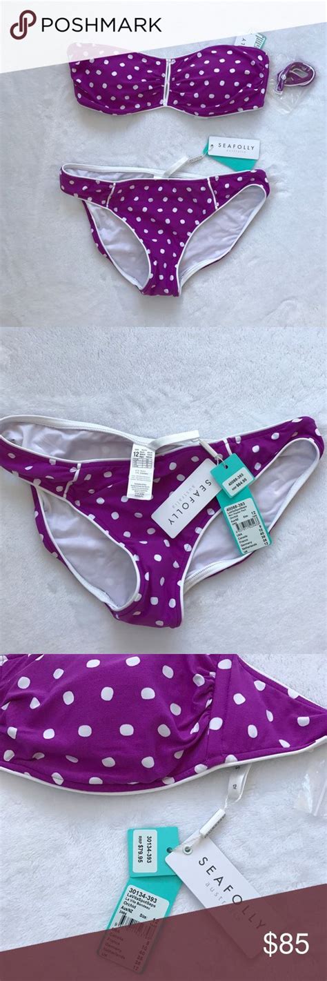 Seafolly Lavita Polka Dot Bikini Set In Orchid Polka Dot Bikini Set