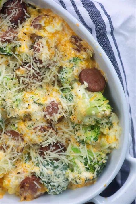 Broccoli & Smoked Sausage Casserole - That Low Carb Life