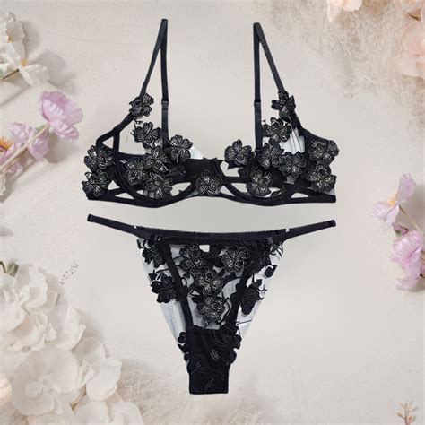 Night Lust Women Ziva Sexy Lace Lingerie Set Underwear Push Up Underwire Shopee Philippines