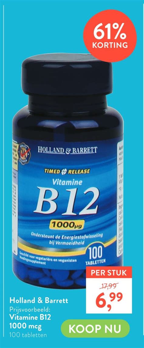 Holland Barrett Vitamine B12 1000 Mcg Aanbieding Bij Holland Barrett