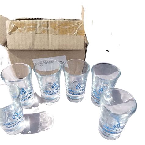 Galliano Sambuca Shot Glasses X 6 New S