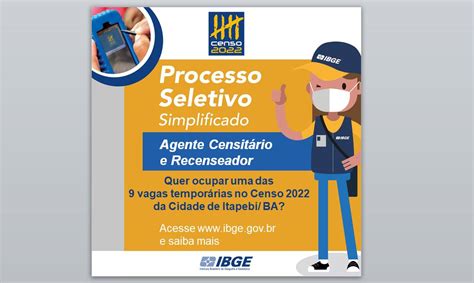 Geral IBGE abre seleções para o Censo Demográfico 2022 14 290