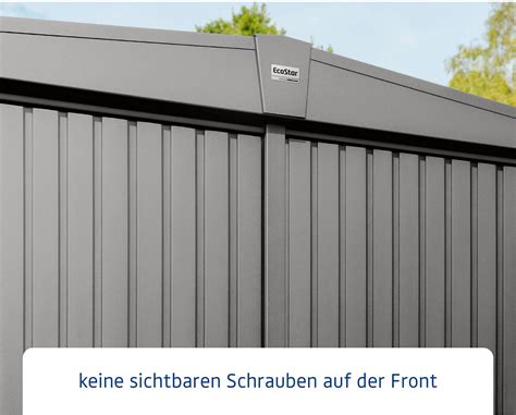 Hörmann EcoStar Trend mit Satteldach Typ 2 238 x 238 cm graualuminium