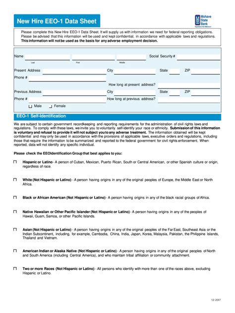 Eeo Form For New Hires Fill Online Printable Fillable Blank