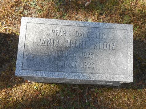 Janet Irene Klotz 1923 1923 Homenaje De Find A Grave