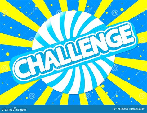 Challenge, Game Poster, Words Design Template, Vector Illustration Stock Vector - Illustration ...