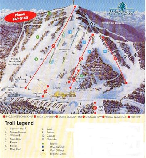 Trail map Wintergreen – Bragg Creek