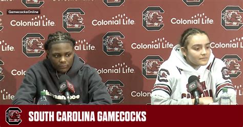 Wbb Postgame News Conference Milaysia Fulwiley And Tessa Johnson