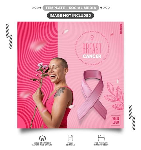 Mídia Social Feed De Outubro Rosa Campanha Rosa Psd Grátis