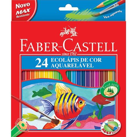 L Pis De Cor Cores Aquarela Faber Castell Papelaria Castelo