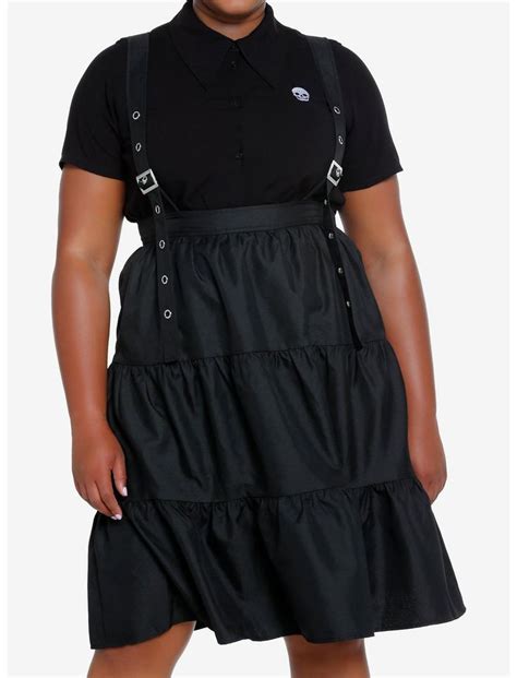 Cosmic Aura Black Tiered Suspender Skirt Plus Size Hot Topic In 2024