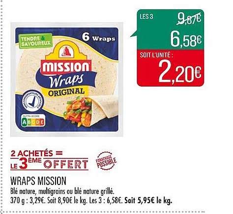 Promo Wraps Mission Chez Super U ICatalogue Fr