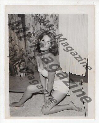 Vintage Risqu B W Pinup X Sexy Cheesecake Blonde Lingerie Nylons