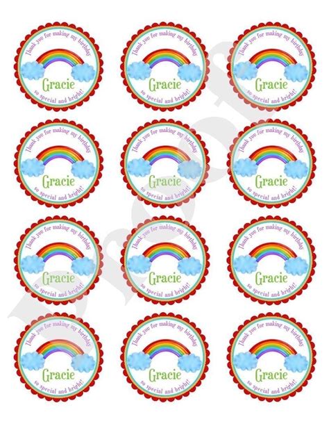 Rainbow Stickers Pastel Rainbow Stickers Rainbow Birthday - Etsy