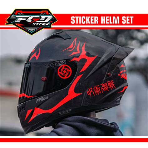 Jual Stiker Helm Cutting Stiker Jujutsu Kaisen Set Untuk Helm