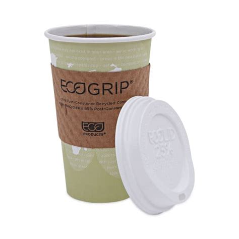 Eco Products World Art Renewable And Compostable Hot Cups Oz Moss