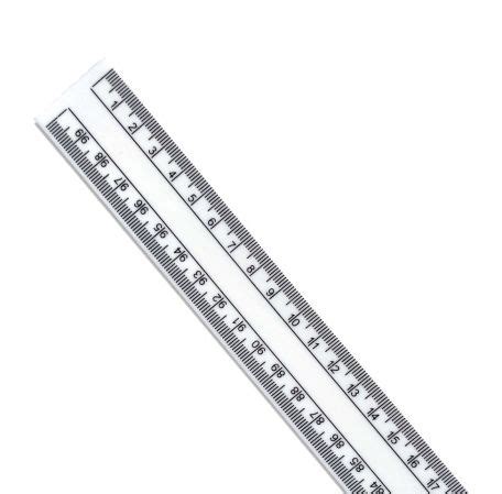 Metric Ruler, white acrylic, 1 m - Haines Educational